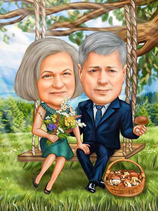 30 years since marriage caricature