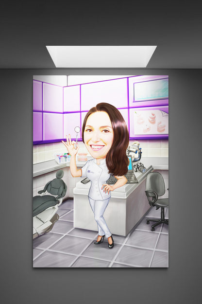 Dentistry caricature
